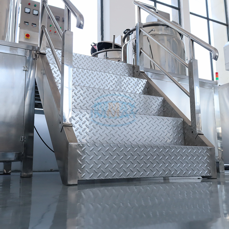 Máquina de fabricación de loción de champú de 1000L, equipo de mezcla de homogeneizador de vacío de crema farmacéutica cosmética Industrial